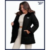 image:imageReebok Womens Winter Jacket  Sherpa Fleece Lined Reversible Insulated Puffer Parka Winter Coats for Women with Faux Fur HoodEbony
