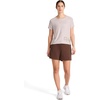 image:imageReebok Womens Wrap Around Wordmark Graphic Crewneck TShirt Standard Fit Lightweight Stretch Poly Marled Jersey FabricOpal Grey Heather