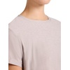 image:imageReebok Womens Wrap Around Wordmark Graphic Crewneck TShirt Standard Fit Lightweight Stretch Poly Marled Jersey FabricOpal Grey Heather