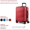 image:imagebugatti Reebok Go Collection 20 Inch Hard Shell Spinner Carry On Luggage for Airplanes ABSPC Hardside Suitcase with 360Degree Spinner Wheels Retractable Handle Airline Approved Red