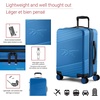 image:imagebugatti Reebok Go Collection 20 Inch Hard Shell Spinner Carry On Luggage for Airplanes ABSPC Hardside Suitcase with 360Degree Spinner Wheels Retractable Handle Airline Approved Blue