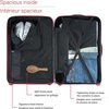 image:imagebugatti Reebok Go Collection 20 Inch Hard Shell Spinner Carry On Luggage for Airplanes ABSPC Hardside Suitcase with 360Degree Spinner Wheels Retractable Handle Airline Approved Red