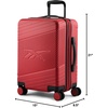 image:imagebugatti Reebok Go Collection 20 Inch Hard Shell Spinner Carry On Luggage for Airplanes ABSPC Hardside Suitcase with 360Degree Spinner Wheels Retractable Handle Airline Approved Red
