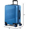 image:imagebugatti Reebok Go Collection 20 Inch Hard Shell Spinner Carry On Luggage for Airplanes ABSPC Hardside Suitcase with 360Degree Spinner Wheels Retractable Handle Airline Approved Blue