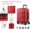 image:imagebugatti Reebok Go Collection 20 Inch Hard Shell Spinner Carry On Luggage for Airplanes ABSPC Hardside Suitcase with 360Degree Spinner Wheels Retractable Handle Airline Approved Red