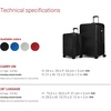 image:imagebugatti Reebok Go Collection 28 Inch Hard Shell Luggage for Airplanes Large ABSPC Hardside Expandable Suitcase with 360Degree Spinner Wheels Retractable Handle Includes Shoe Bag Black