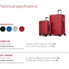 image:imagebugatti Reebok Go Collection 28 Inch Hard Shell Luggage for Airplanes Large ABSPC Hardside Expandable Suitcase with 360Degree Spinner Wheels Retractable Handle Includes Shoe Bag Red