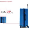 image:imagebugatti Reebok Go Collection 28 Inch Hard Shell Luggage for Airplanes Large ABSPC Hardside Expandable Suitcase with 360Degree Spinner Wheels Retractable Handle Includes Shoe Bag Blue