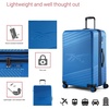image:imagebugatti Reebok Go Collection 28 Inch Hard Shell Luggage for Airplanes Large ABSPC Hardside Expandable Suitcase with 360Degree Spinner Wheels Retractable Handle Includes Shoe Bag Blue