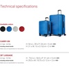 image:imagebugatti Reebok Go Collection 28 Inch Hard Shell Luggage for Airplanes Large ABSPC Hardside Expandable Suitcase with 360Degree Spinner Wheels Retractable Handle Includes Shoe Bag Blue