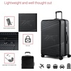 image:imagebugatti Reebok Go Collection 28 Inch Hard Shell Luggage for Airplanes Large ABSPC Hardside Expandable Suitcase with 360Degree Spinner Wheels Retractable Handle Includes Shoe Bag Black
