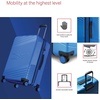 image:imagebugatti Reebok Go Collection 28 Inch Hard Shell Luggage for Airplanes Large ABSPC Hardside Expandable Suitcase with 360Degree Spinner Wheels Retractable Handle Includes Shoe Bag Blue