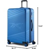 image:imagebugatti Reebok Go Collection 28 Inch Hard Shell Luggage for Airplanes Large ABSPC Hardside Expandable Suitcase with 360Degree Spinner Wheels Retractable Handle Includes Shoe Bag Blue