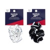 image:imageReebok 2pc Reflective Scrunchie Set  Soft Stretchy amp Trim Hair Scrunchies  Quality Gym Hair Accessories for Active Comfort Athletic Workout Scrunchies Women  Damage FreeBlackWhite