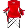 image:imageReebok Folding Quad Camp Chair with Builtin Cooler Cup Holder amp Carry Bag Portable Outdoor Camping Chair for Tailgating Beach Sports amp PatioGreyRed