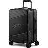 image:imageReebok Go Collection 20 Inch Hard Shell Spinner Carry On Luggage for Airplanes ABSPC Hardside Suitcase with 360Degree Spinner Wheels Retractable Handle Airline Approved Black