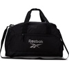 image:imageReebok Lightweight Unisex Carry On Gym Duffle Bag for Men amp Women Sports  Durable WaterResistant Fabric Roomy Compartments Adjustable Shoulder Strap amp Dual Handles Overnight amp Weekend TravelHamilton BlackSilver