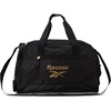 image:imageReebok Lightweight Unisex Carry On Gym Duffle Bag for Men amp Women Sports  Durable WaterResistant Fabric Roomy Compartments Adjustable Shoulder Strap amp Dual Handles Overnight amp Weekend TravelHamilton Black With Gold Logo