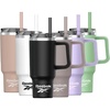 image:imageReebok Stainless Steel Tumbler With Lifestyle Design  40oz Tumbler With Handle  Double Wall Tumbler Vacuum Insulated  Leak Proof Tumbler For Men amp Women Black RBHS1006BKBlack