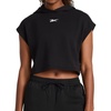 image:imageReebok Womens Basketball Off Court Cropped Hoodie Relaxed Fit Lightweight CottonPoly Performance FabricBlack