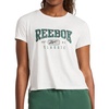 image:imageReebok Womens Classic Athletic Graphic Crewneck Cropped TShirtEgret HeatherPineneedle