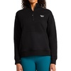 image:imageReebok Womens Classic Halfzip Sweatshirt Standard Fit Midweight Cottonpoly Fleece FabricBlack