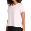 image:imageReebok Womens Embroidery Hit Graphic Crewneck TShirt Standard Fit Lightweight Stretch Cotton FabricFrosted Berry  Standard