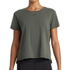 image:imageReebok Womens Embroidery Hit Graphic Crewneck TShirt Standard Fit Lightweight Stretch Cotton FabricGrit Green  Standard