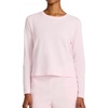 image:imageReebok Womens Embroidery Hit Long Sleeve Crewneck Top Standard Fit Lightweight Stretch Cotton FabricFrosted Berry