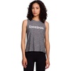 image:imageReebok Womens Glow Sleeveless Cropped Tank TopBlack Heather