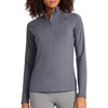 image:imageReebok Womens Id Train Peached Fitted Quarterzip Slim FitCold Grey 6