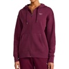 image:imageReebok Womens Rhinestone Fullzip Hoodie Standard Fit Midweight Cottonpoly FabricBlack Cherry