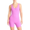 image:imageReebok Womens Ribbed Bodysuit Slim Fit Lightweight Stretch Poly Performance Fabric MoistureWicking Purple Rave XSmallPurple Rave