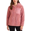 image:imageReebok Womens Sherpa Fleece Jacket ZipUp Hooded Winter Coat for Women  Plush Cozy Sherpa Fur Teddy Coat Texture for Warmth Soft Sherpa Jacket Womens Outerwear Versatile for Errands Weekends GymDusty Rose Pink