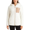 image:imageReebok Womens Sherpa Fleece Jacket ZipUp Hooded Winter Coat for Women  Plush Cozy Sherpa Fur Teddy Coat Texture for Warmth Soft Sherpa Jacket Womens Outerwear Versatile for Errands Weekends GymWhite Mist