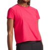 image:imageReebok Womens Tech Short Sleeve Crewneck TShirt Standard Fit Lightweight Stretch Heathered Poly FabricLove Potion Heather