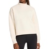 image:imageReebok Womens Vector Mock Neck Sweatshirt Standard Fit Midweight Cottonpoly FabricAlabaster