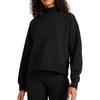 image:imageReebok Womens Vector Mock Neck Sweatshirt Standard Fit Midweight Cottonpoly FabricBlack
