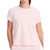 image:imageReebok Womens Weightless Short Sleeve Mesh Crewneck TShirt Standard Fit Stretch Poly FabricFrosted Berry