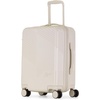 image:imagebugatti Reebok Playmaker CarryOn Luggage Hard Shell Light Beige  Playmaker  Carryon TSA Lock 360 Spinner Wheels Dual Compartment Telescoping HandleLight Beige