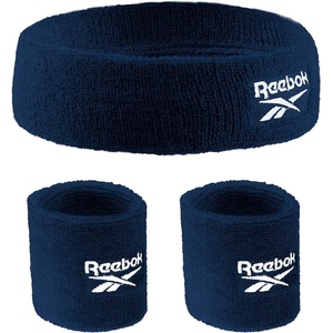 image:image3pc Unisex Athletic Sweatband Set  225in Workout Headband amp 325in Wristbands wStay Dry Technology Terry Cloth Band MoistureWicking Fabric  Quality Fitness Accessories for Active ComfortReebokNavy