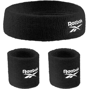 image:image3pc Unisex Athletic Sweatband Set  225in Workout Headband amp 325in Wristbands wStay Dry Technology Terry Cloth Band MoistureWicking Fabric  Quality Fitness Accessories for Active ComfortReebokBlack