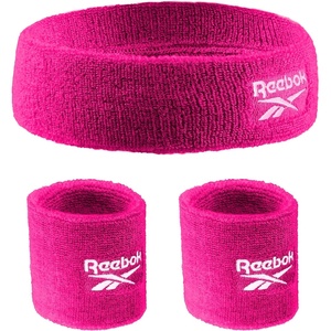 image:image3pc Unisex Athletic Sweatband Set  225in Workout Headband amp 325in Wristbands wStay Dry Technology Terry Cloth Band MoistureWicking Fabric  Quality Fitness Accessories for Active ComfortReebokFuchsia