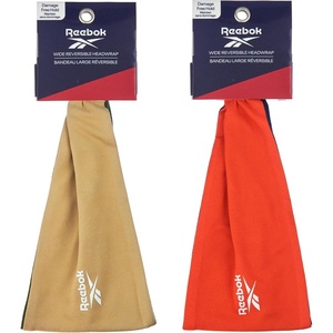 image:imageReebok 2pk Wide Knotted Headwrap  Secure Lightweight DamageFree Hold  Quality Gym Hair Accessories for Active Comfort