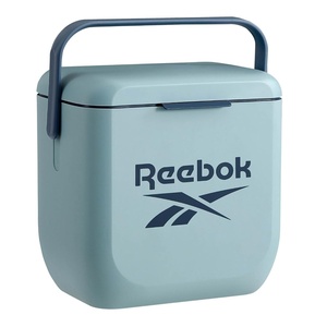 image:imageReebok 8L Hard Cooler Officially Licensed Portable Cooler Ice Chest with Handle Holds 12 Cans 12Hour Ice RetentionWhiteLight Blue