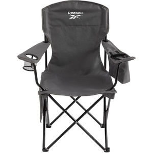 image:imageReebok Folding Quad Camp Chair with Builtin Cooler Cup Holder amp Carry Bag Portable Outdoor Camping Chair for Tailgating Beach Sports amp PatioGreyGrey