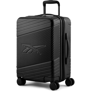 image:imageReebok Go Collection 20 Inch Hard Shell Spinner Carry On Luggage for Airplanes ABSPC Hardside Suitcase with 360Degree Spinner Wheels Retractable Handle Airline Approved Black