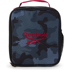 image:imageReebok Kids Insulated Lunch Bag for Boys amp Girls Durable Lunchbox  Lightweight Two Zippered Compartments Keep Meals amp Snacks Fresh Easy Top Handle Mesh Side Pocket WipeCleanBrooks Black Camo