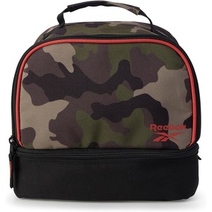 image:imageReebok Kids Insulated Lunch Bag for Boys amp Girls Durable Lunchbox  Lightweight Two Zippered Compartments Keep Meals amp Snacks Fresh Easy Top Handle Mesh Side Pocket WipeCleanRemiArmy Camo
