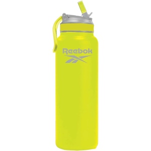 image:imageReebok Lifestyle Stainless Steel Water Bottle  Insulated Water Bottle 32 oz With Straw  Double Wall Vacuum Insulated Sports Water Bottle BPA FreeYellow